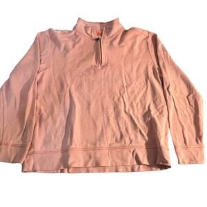 Tommy Bahama Men's 1/4 Zip Pullover Long Sleeve Sweatshirt Orange/Pink Size L